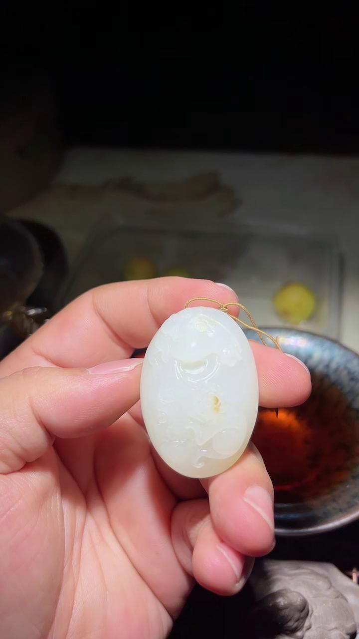 和田玉白玉山料马上封侯- 藏玉阁